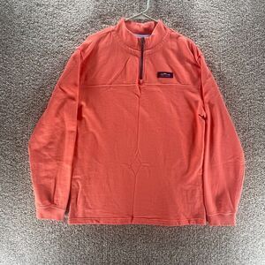 Lauren James Co Sweater Adult Large Pink Quarter Zip Pullover Preppy Cotton Mens